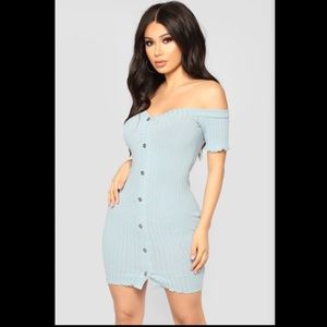 Fashion Nova Woman’s Dress Kylie Mini Baby Blue